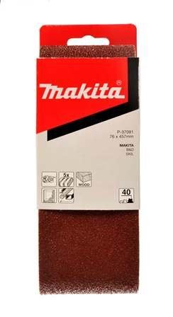 MAKITA banda de lija 76x457 mm K60 5 piezas P-37100