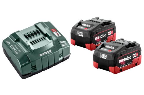 METABO Set básico (cargador + baterías) 18V / 2x LiHD 5,5 Ah 685122000