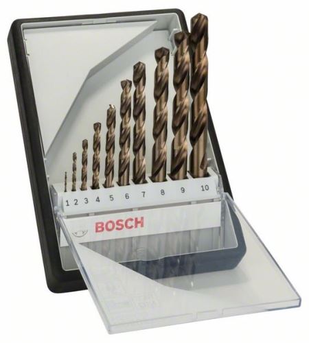 BOSCH Juego de brocas para metal Robust Line HSS-Co, 10 piezas 1; 2; 3; 4; 5; 6; 7; 8; 9; 10 mm (10 unidades) 2607019925