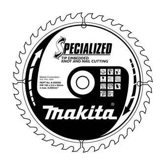 Hoja de sierra para madera MAKITA SPECIALIZED con dientes empotrados 235x2,3x30 mm 20 dientes B-09379