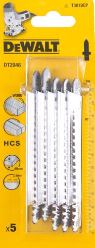 Hoja de sierra DeWALT HCS para madera, 116 mm (5 uds) DT2048