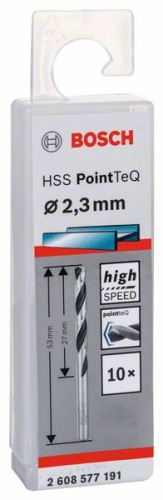 BOSCH Broca helicoidal HSS PointTeQ 2,3 mm (10 uds) 2608577191