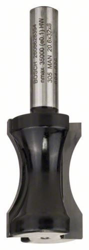 BOSCH Fresa para redondear plana 8 mm, R1 18,3 mm, D 20,6 mm, L 32 mm, G 63,5 mm 2608628354