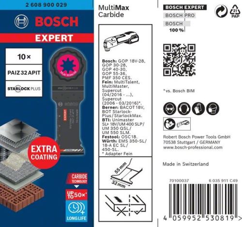 BOSCH EXPERT STARLOCKPLUS PAIZ32APIT, 10 piezas 2608900029