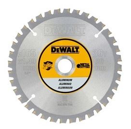 DeWALT Hoja de sierra para sierras AKU para cortar aluminio, FTG 3°, 165 x 20 mm, 36 dientes DT1911