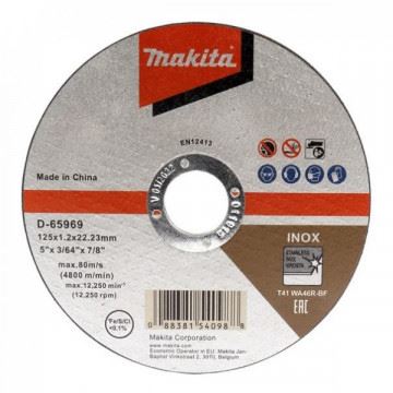 Disco de corte de acero inoxidable MAKITA 115x1,2x22,23 mm, 12 piezas D-65953-12