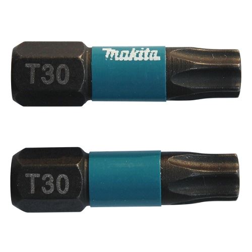 MAKITA punta de torsión 1/4" IMPACT BLACK T30, 25 mm 2 piezas B-63694