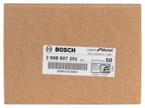 BOSCH Disco abrasivo de fibra R444, Expert para metal D = 180 mm; k = 36 2608607251