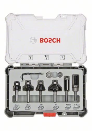 BOSCH Juego de cortadores con husillo de 8 mm Trim&Edging, 6 piezas 2607017469