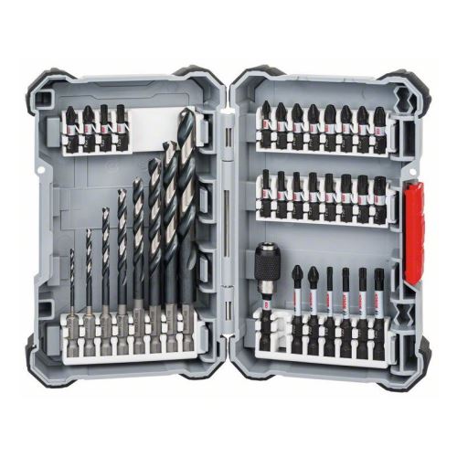 BOSCH Juego de puntas de destornillador y brocas para metal Pick&Click de control de impacto de 35 piezas 2607017567