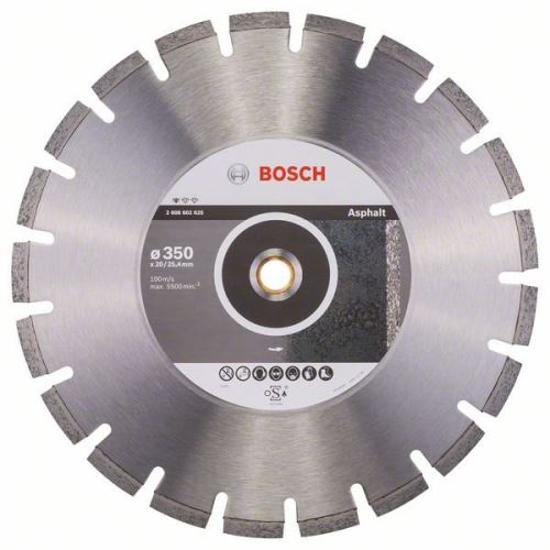 BOSCH Disco corte diamante Estándar para Asfalto 350 x 20/25,40 x 3,2 x 10 mm 2608602625