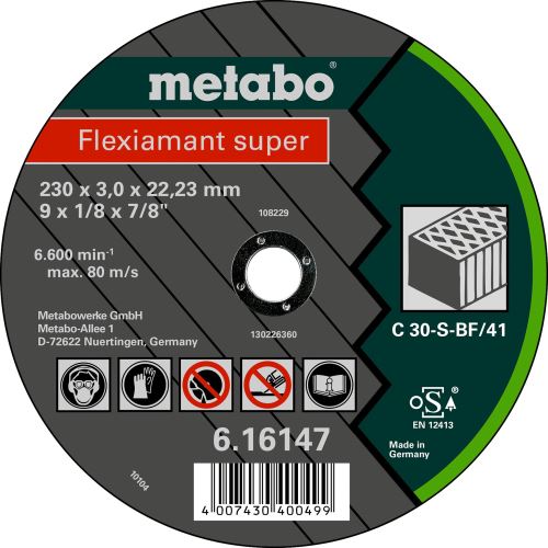 METABO Disco de corte - piedra-FLEXIA SUPER 180x3.0x22.2 616143000