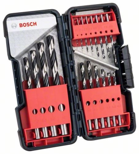 BOSCH Juego de brocas helicoidales HSS PointTeQ ToughBox 18 piezas 2608577350