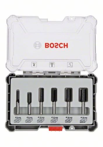 BOSCH Juego de fresas con husillo recto de 8 mm, 6 piezas 2607017466