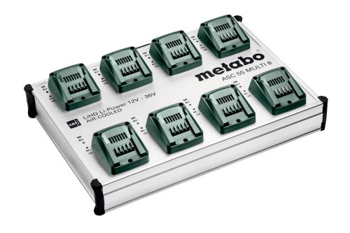 METABO Estación de carga rápida ASC 55 Multi 8 8x55 Watt (para hasta 8 baterías 627093000