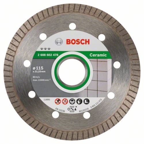 BOSCH Disco de corte de diamante Best for Ceramic Extra-Clean Turbo - 230 x 22,23 x 1,8 x 7 mm 2608603597