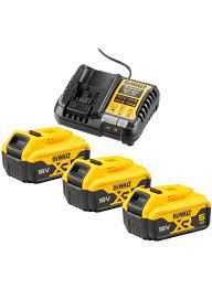 DeWALT Starter set cargador + 3 baterías 18V 5.0Ah DCB1104P3