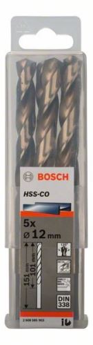 BOSCH Brocas para metal HSS-Co, DIN 338 12 x 101 x 151 mm (5 uds) 2608585903