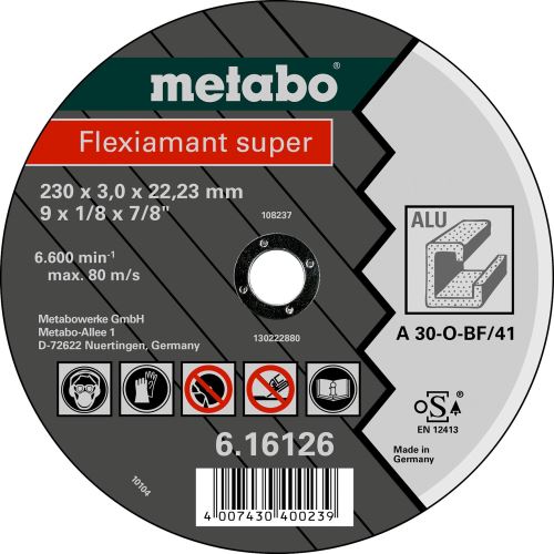 METABO Disco de corte - aluminio -FLEXIAMANT SUPER 23 0x 3,0 x 22,2 616126000