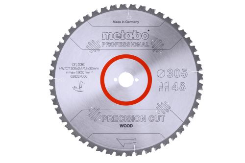 METABO Hoja de sierra HW/CT 305 x 30 mm, 48 dientes 628227000