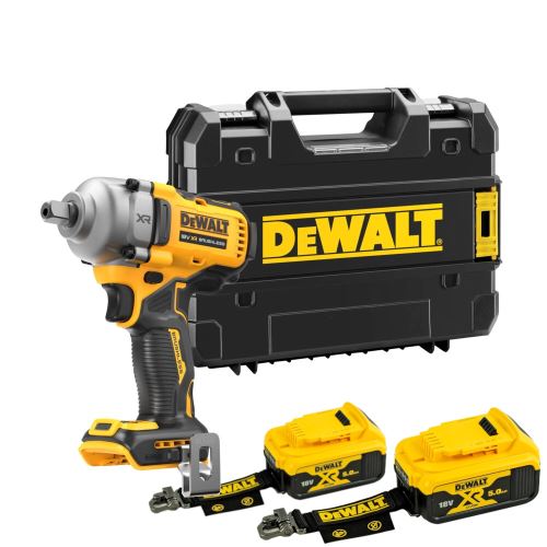 Atornillador de impacto inalámbrico DeWALT, 2 baterías de 5 Ah con correa DCF891P2LRT