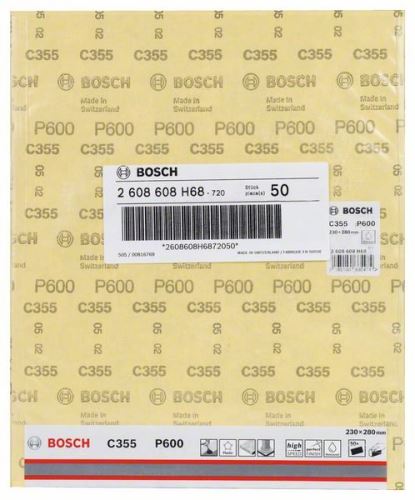 BOSCH Papel de lija C355 230 x 280 mm, 600 2608608H68