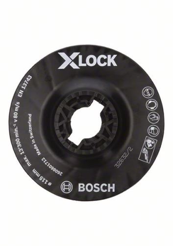 BOSCH X-LOCK Placa trasera, mediana 115 mm, 13.300 rpm 2608601712