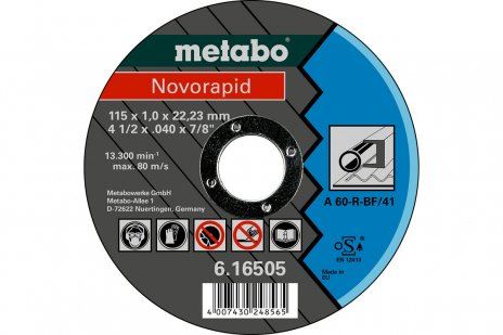 METABO Disco abrasivo Novorapid 230 x 1,9 x 22,23 mm, acero, TF 42 - 616509000 616509000