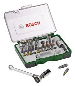 BOSCH Juego de 27 piezas con trinquete 2607017160