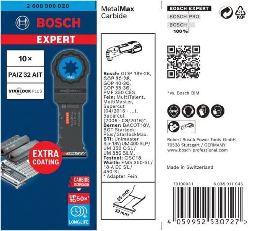 BOSCH EXPERT STARLOCKPLUS PAIZ32AIT, 10 piezas 2608900020