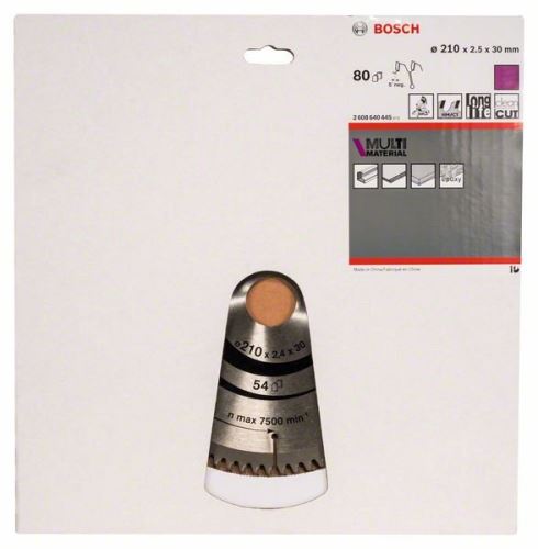 BOSCH Hoja de sierra Multimaterial 210 x 30 x 2,5 mm; 80 2608640445