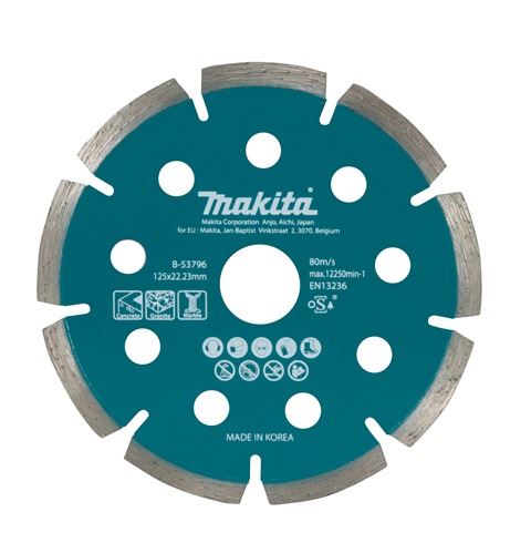 Disco de corte de diamante MAKITA 125x22,23 mm para amoladoras angulares inalámbricas B-53796