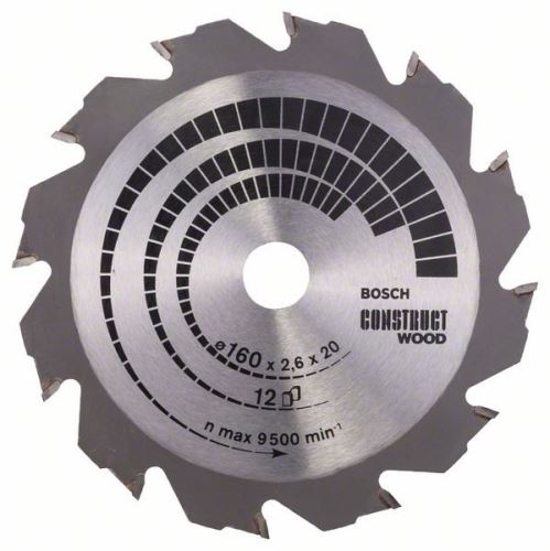 BOSCH Hoja de sierra Construct Wood 230 x 30 x 2,8 mm; 16 2608640635