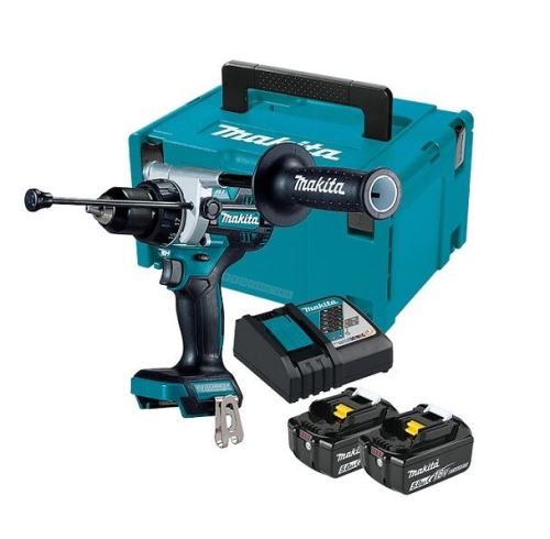 Atornillador de impacto inalámbrico Makita Aku Li-ion LXT 18V 5.0 Ah, Makpac DHP486RTJ