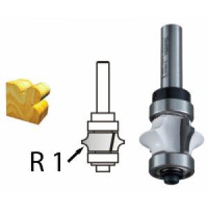 MAKITA Cortador de perfiles con vástago de rodamiento 8 mm, 25,4x13x61,2 mm D-48826