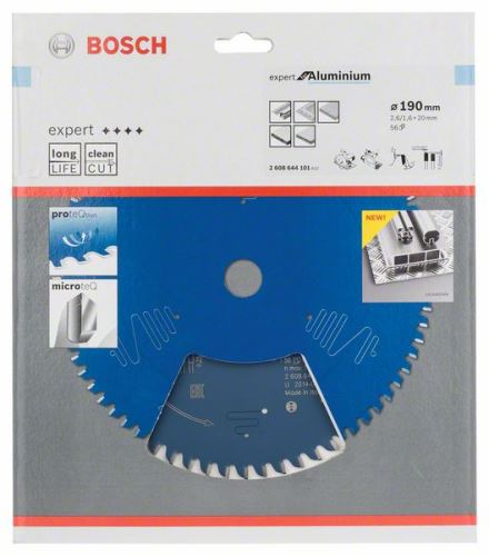 BOSCH Hoja de sierra Expert para aluminio 190 x 20 x 2,6 mm, 56 2608644101