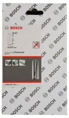 BOSCH Broca en seco de diamante G 1/2" 117 mm, 150 mm, 6 segmentos, 7 mm 2608587342