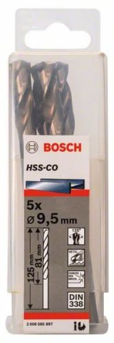 BOSCH Brocas para metal HSS-Co, DIN 338 9,5 x 81 x 125 mm (5 uds) 2608585897