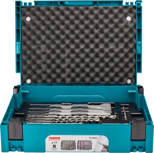 MAKITA juego de brocas y cinceles SDS-Plus Makpac 17 piezas B-52059