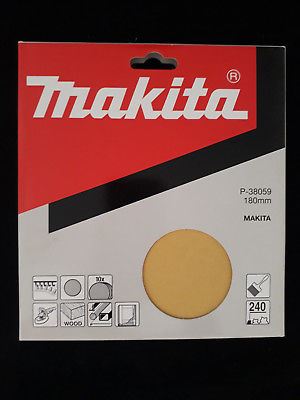 Papel de lija MAKITA 180 mm K240, 10 piezas P-38059