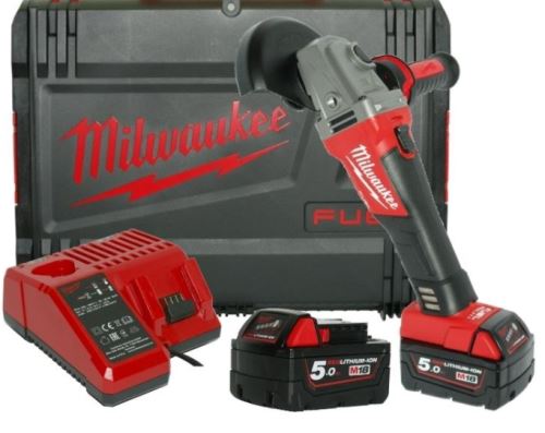 Amoladora angular inalámbrica MILWAUKEE M18 CAG-502X FUEL 125 mm (2 x 5,0 Ah) 4933448866