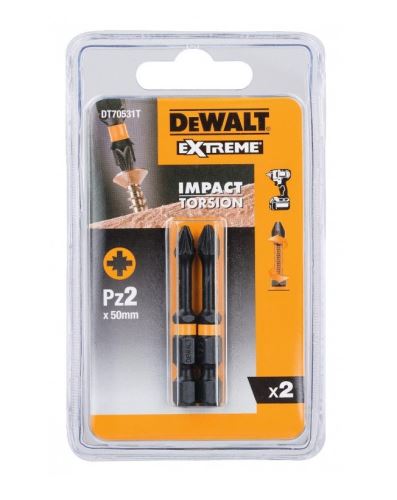 Punta de destornillador de torsión DeWALT Pz2 (2 piezas) DT70531T