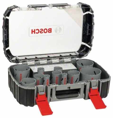 BOSCH Juego de 17 piezas de perforadoras universales HSS BIM 20; 22; 25; 32; 35; 40; 44; 51; 60; 64; 76mm 2608580887