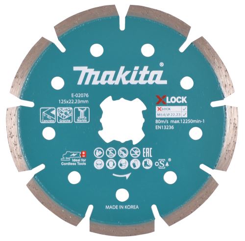 Disco de corte diamantado MAKITA X-lock 125x1,6x22,23 mm E-02076