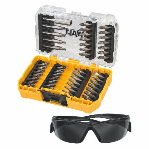 Juego de puntas DeWALT (47 piezas) y gafas de trabajo DT70703