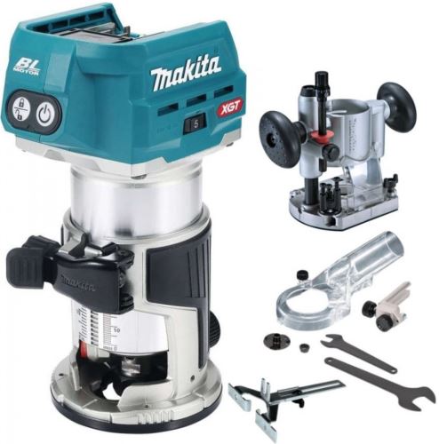 Fresadora combinada a batería MAKITA con accesorios Li-ion XGT 40V, sin batería RT001GZ17