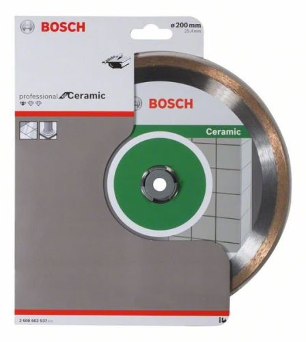 BOSCH Disco de corte de diamante Estándar para Cerámica 200 x 25,40 x 1,6 x 7 mm 2608602537