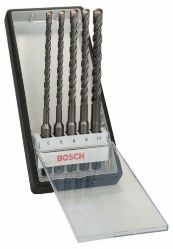 BOSCH Juego de taladros percutores de 5 piezas Robust Line SDS-plus-5 Ø 6,6,8,8,10 x 165mm 2607019928