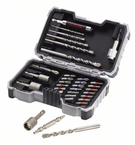 BOSCH Juego de brocas y puntas de atornillar PRO-Mix set hormigón - 35 piezas 2607017326