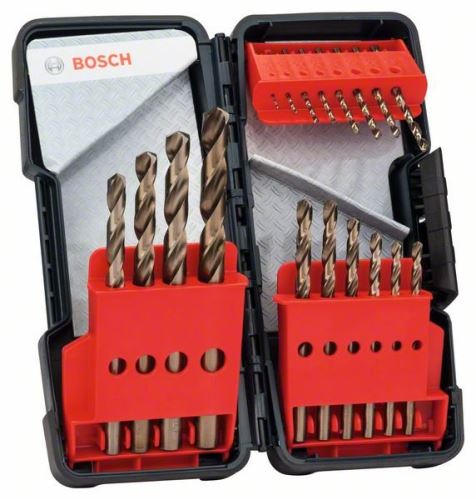 BOSCH Juego de brocas para metal de 18 piezas Toughbox HSS-Co, DIN 338, 135° 1; 1,5; 2; 2,5; 3; 3,5; 4; 4,5; 5; 5,5; 6; 7; 8; 9; 10mm 2607017047